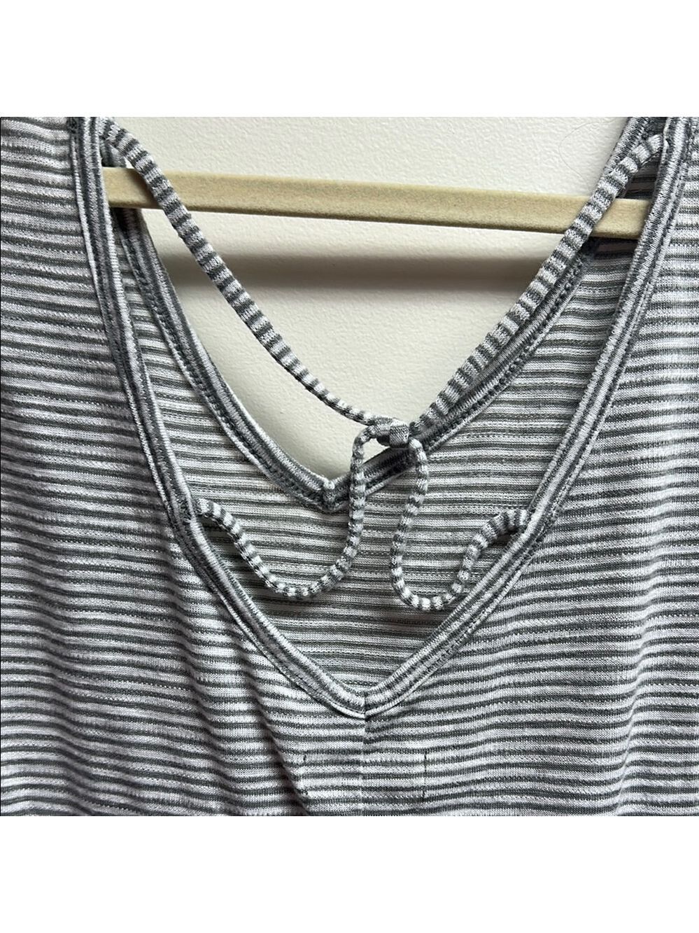 Striped V-Neck Women's Top